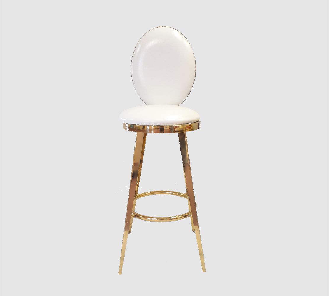 bar stools white and gold